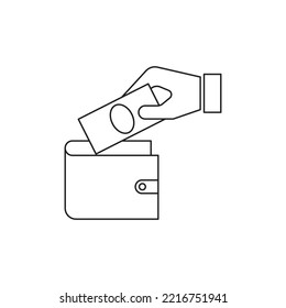 Guardando el diseño de iconos de dinero. aislado de fondo blanco. ilustración vectorial