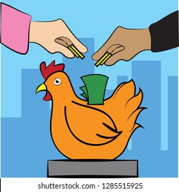 Saving Money Illustration