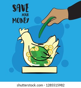 Saving Money Illustration