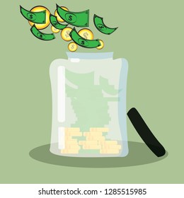 Saving Money Illustration