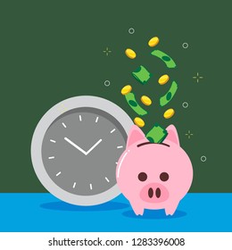 Saving Money Illustration Background Poster