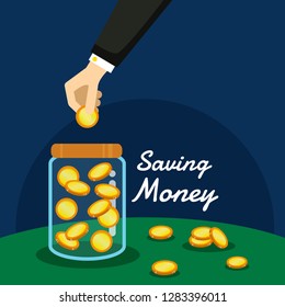 Saving Money Illustration Background Poster