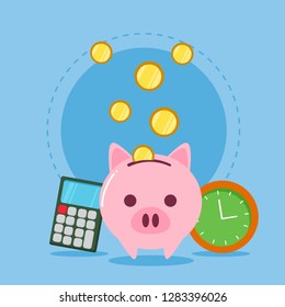 Saving Money Illustration Background Poster