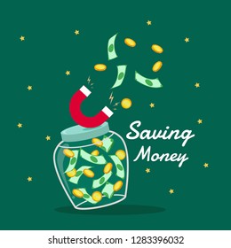Saving Money Illustration Background Poster