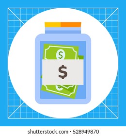 Saving Money Jar Icon
