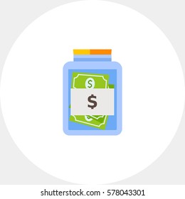 Saving Money Jar Icon