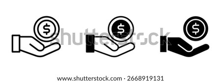 Saving Money multiple icon style vector illustration. Simple vector illustration