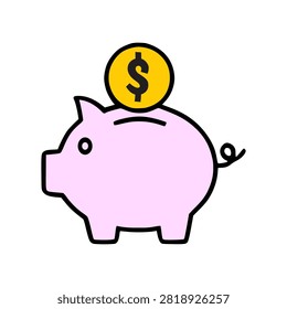 saving money in piggy bank keep whealty