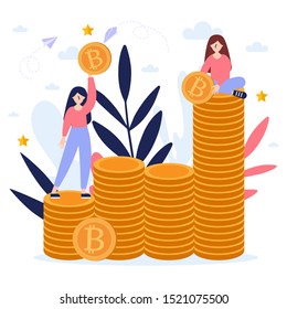 Saving money, protection of money.Flat vector illustration isolated on white background. Can use for web banner, infographics, web page.