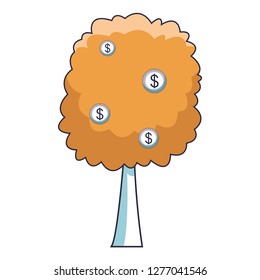 saving money tree cartoon