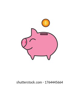 saving money vector design template illustration