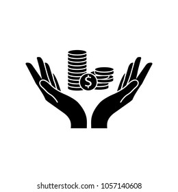 saving money vector  icon. Flat design style.