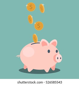 Saving money - vector illustration