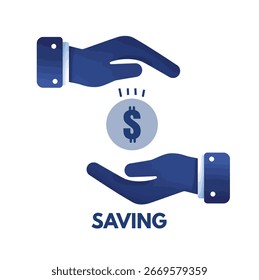 Ícone de ilustração de vetor de economia de dinheiro, ilustração de conceito de negócio profissional