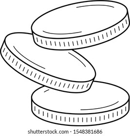 Ahorrando dinero. Icono de contorno del vector.