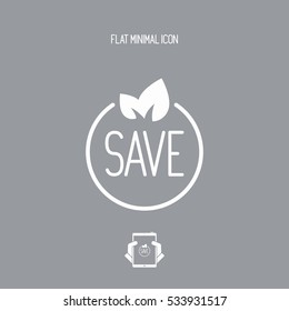 Saving nature symbol - Vector web icon