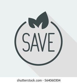 Saving nature symbol - Vector web icon