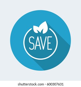Saving nature symbol - Vector web icon