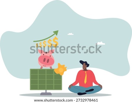 Saving on bills with alternative energy. The concept of Independence and ecology.