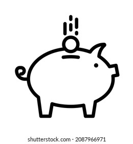 ahorro o banco de cerdos. diseño simple de iconos de ecommerce, mejor utilizado para banner, flayer o aplicación web. Curso editable con formato de archivo EPS 10