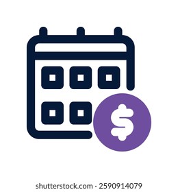 saving plan dual tone icon. vector icon for your website, mobile, presentation, and logo design.
