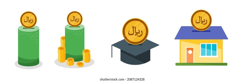 Saving Saudi Riyal Money Set