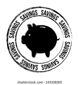 saving seal over white background vector illustration