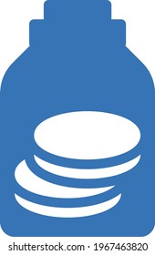 saving vector glyph colour icon
