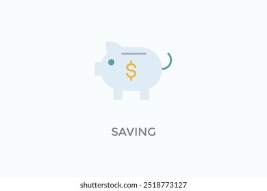 Saving Vector Icon Or Logo Sign Symbol Illustration