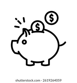 Saving Vector outline icon. Eps10 file 