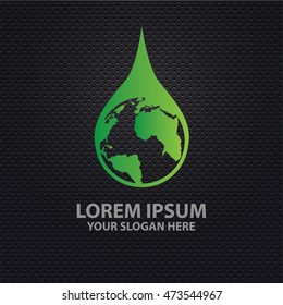 Saving water design on dark background,vector