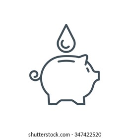 Saving water icon suitable for info graphics, websites and print media and  interfaces. Line vector icon.