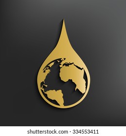 Saving water on dark background,clean vector