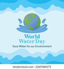 Saving water and world environmental protection concept. Eearth, globe, ecology, nature