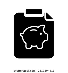 savings account banking finance document icon