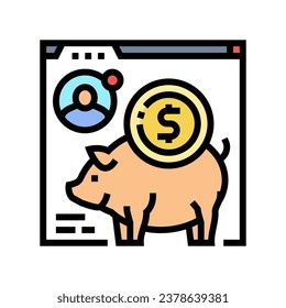 savings account financial advisor color icon vector. savings account financial advisor sign. isolated symbol illustration