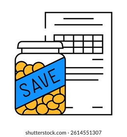 savings account financial advisor line icon vector. savings account financial advisor sign. isolated symbol illustration