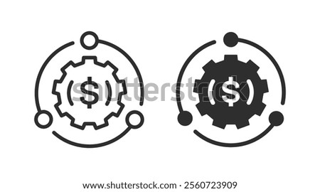 Savings account icons. Vector illustration. Symbol of financial technology.