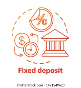 Savings Concept Icon. Fixed Deposit Idea Thin Line Illustration. Creating Investment Account. Getting Bigger Profits, Interest Until Maturity Date. Vector Isolated Outline Drawing