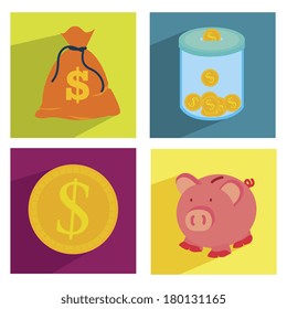 savings design over white  background vector illustration