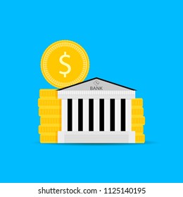 Savings finance investment. Increase money, growth superannuation in bank. Vector illustration