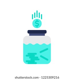 Savings flat vector icon.
