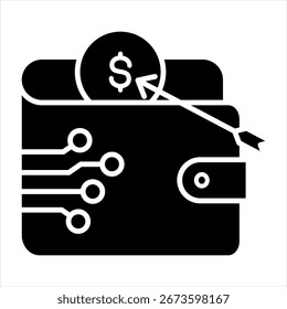 Sparziele Glyphe Symbol Vektorgrafik