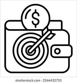 Savings Goals Icon Element For Design