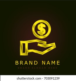 Savings golden metallic logo