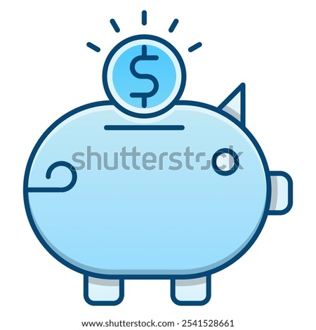 Savings  icon, blue gradient vector illustration