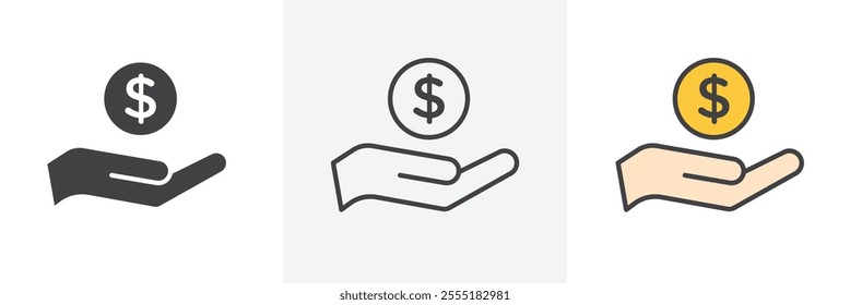 Savings icon collection in black and colored style.