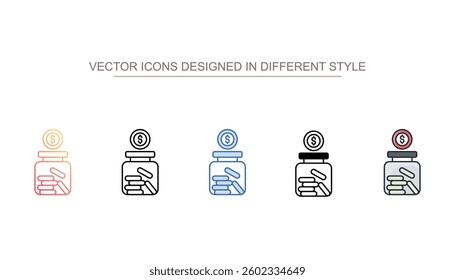 Savings icon design with white background stock illustration