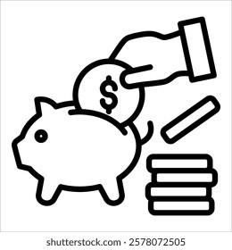 Savings Icon Element For Design