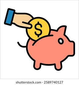 Savings Icon Element For Design
